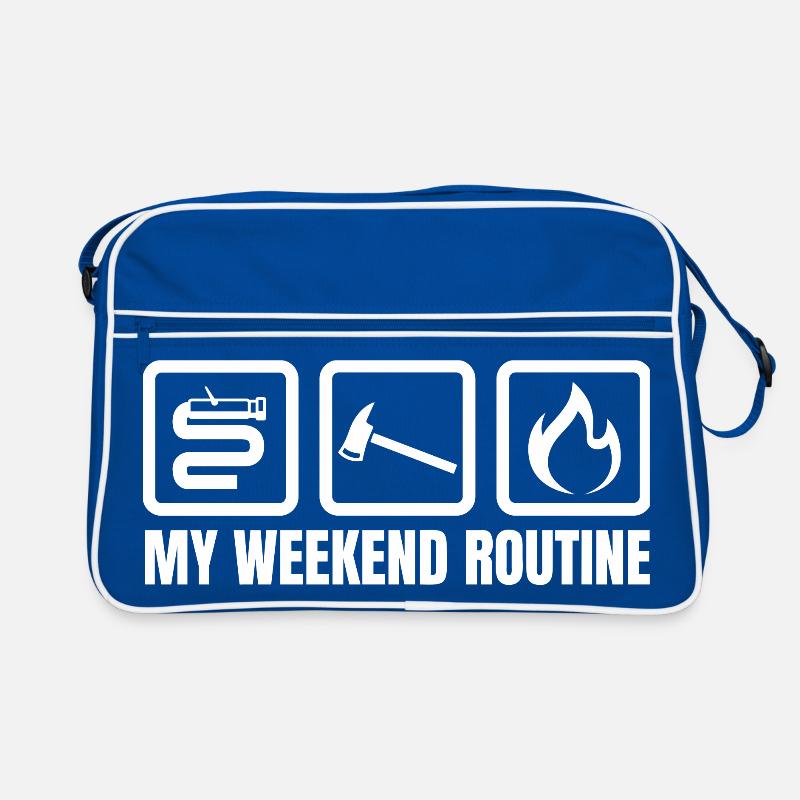 Wochenendroutine Feuerwehr Retro Tasche