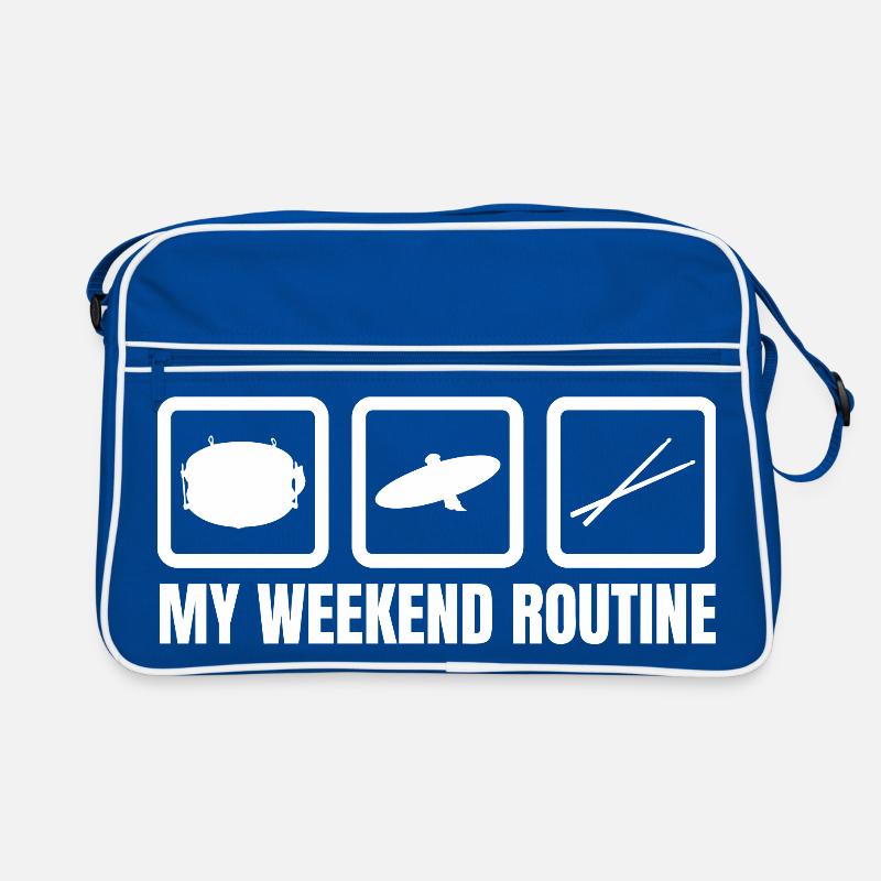 Schlagzeuger Wochenendroutine Retro Tasche