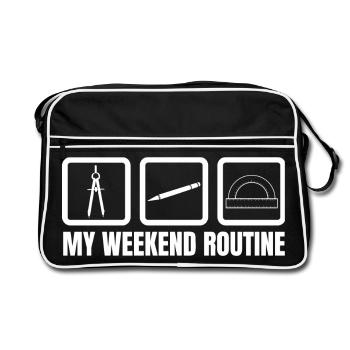 Architect Weekend Routine - Retro Bag - black/white - Front