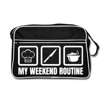 Week-end de cuisine - Sac Retro - noir/blanc - Devant