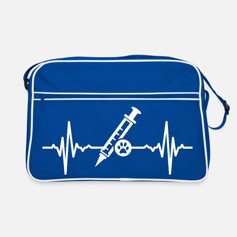Tierarzt Spritze Herzschlag Retro Tasche