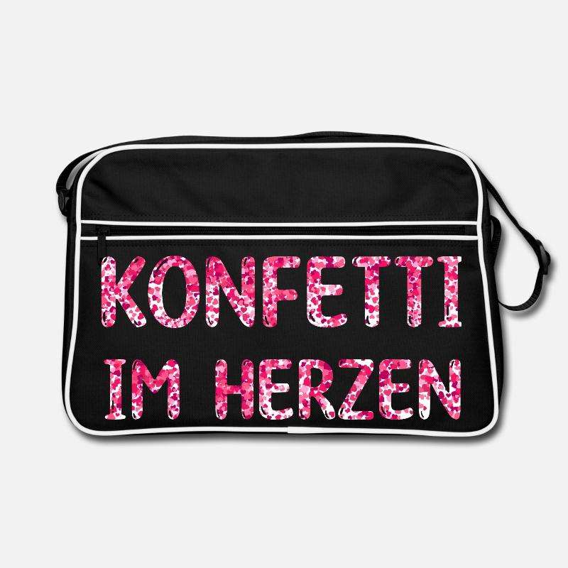Konfetti Im Herzen Retro Tasche