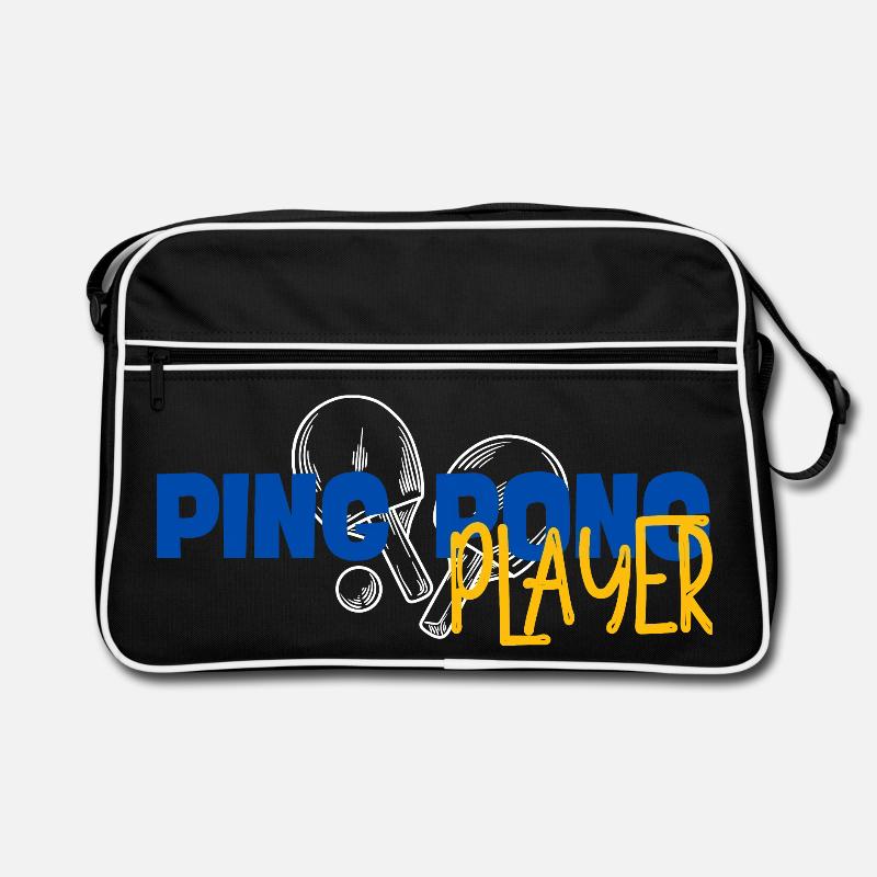 Ping Pong Player Retro Bag