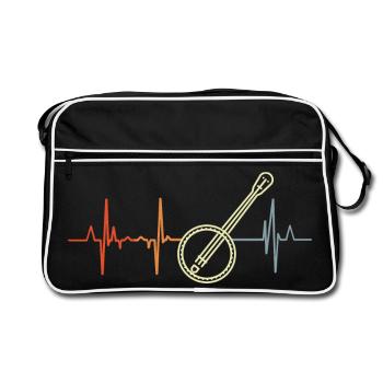 Ligne Banjo Heart - Sac Retro - noir/blanc - Devant