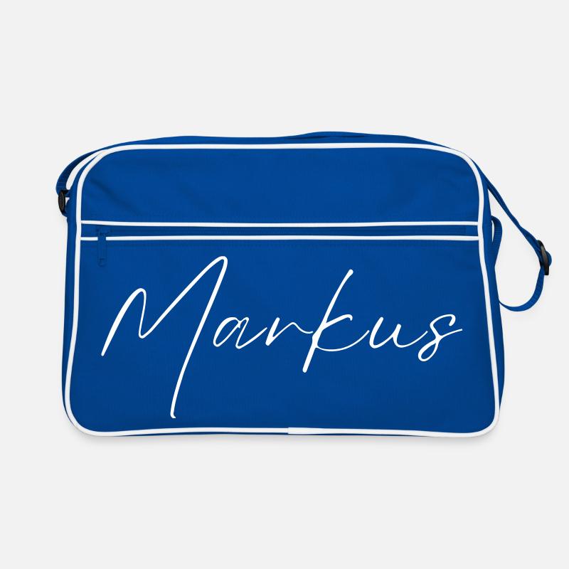 T-shirt Markus Nom cadeau pour hommes Sac Retro