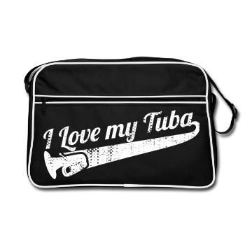 J’adore mon tuba - Sac Retro - noir/blanc - Devant