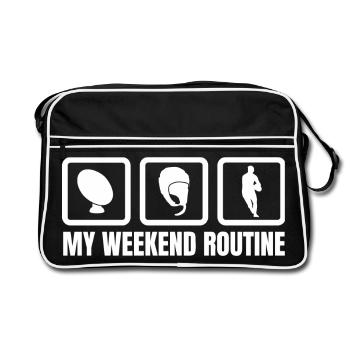 My Weekend Routine - Retro Bag - black/white - Front