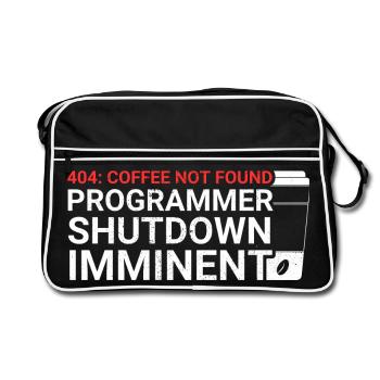 Programmers generate code from coffee - Retro Bag - black/white - Front