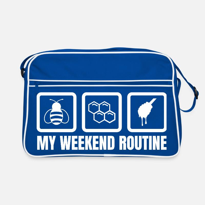 Meine Wochenendroutine Retro Tasche