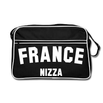 FRANCE NICE France - Retro Bag - black/white - Front