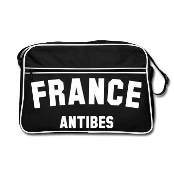 ANTIBES France Frankreich - Retro Bag - black/white - Front