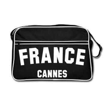 CANNES France Frankreich - Retro Bag - black/white - Front