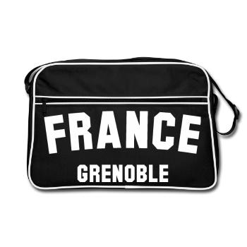 GRENOBLE France Frankreich - Retro Bag - black/white - Front