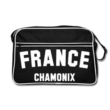 CHAMONIX France Frankreich - Retro Bag - black/white - Front