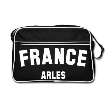 ARLES France Frankreich - Retro Bag - black/white - Front