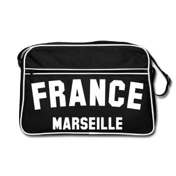 MARSEILLE France Frankreich - Retro Bag - black/white - Front