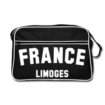 LIMOGES France Frankreich - Retro Bag - black/white - Front