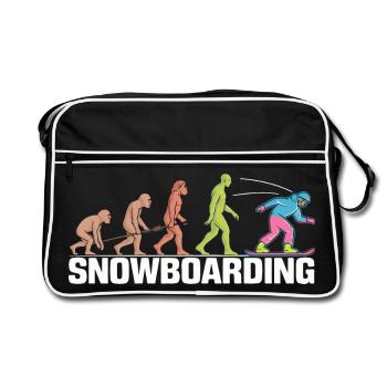 Evolution of Snowboarding Design - Retro Bag - black/white - Front
