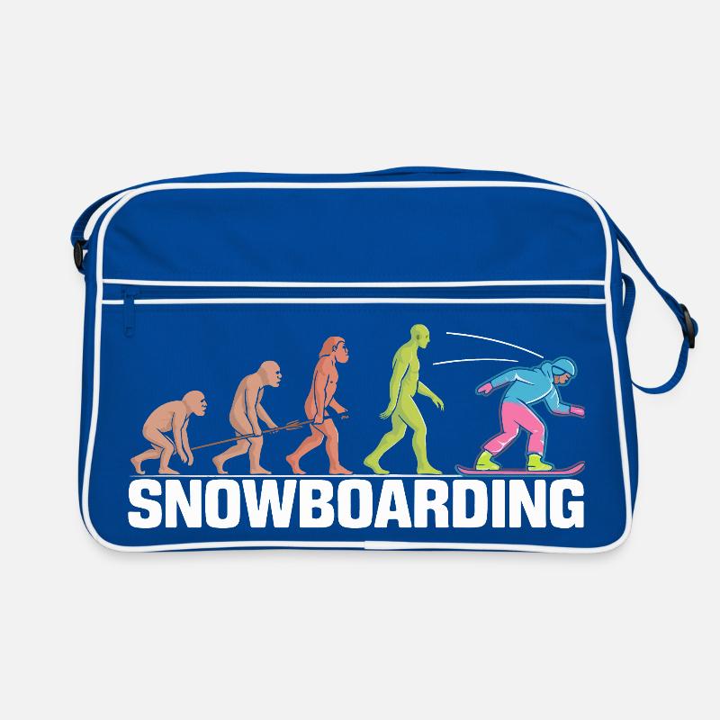 Die Evolution des Snowboard-Designs Retro Tasche