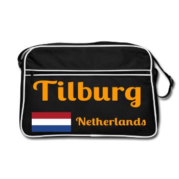 Tilburg, Netherlands- Stylish prints - Retro Bag - black/white - Front