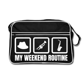 Trumpeter Weekend - Retro Bag - black/white - Front