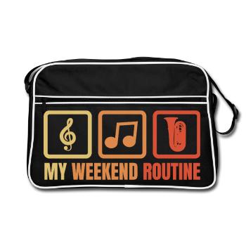 Tuba Weekend - Retro Bag - black/white - Front