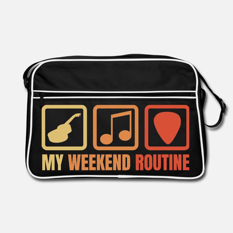 Gitarrist Wochenendroutine Retro Tasche