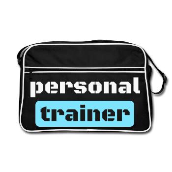 Personal Trainer Fitness Trainer - Retro Bag - black/white - Front