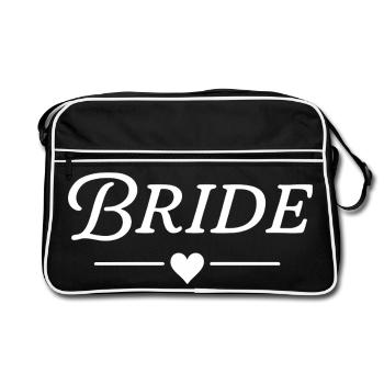 Bride / Classic Text White - Retro Bag - black/white - Front