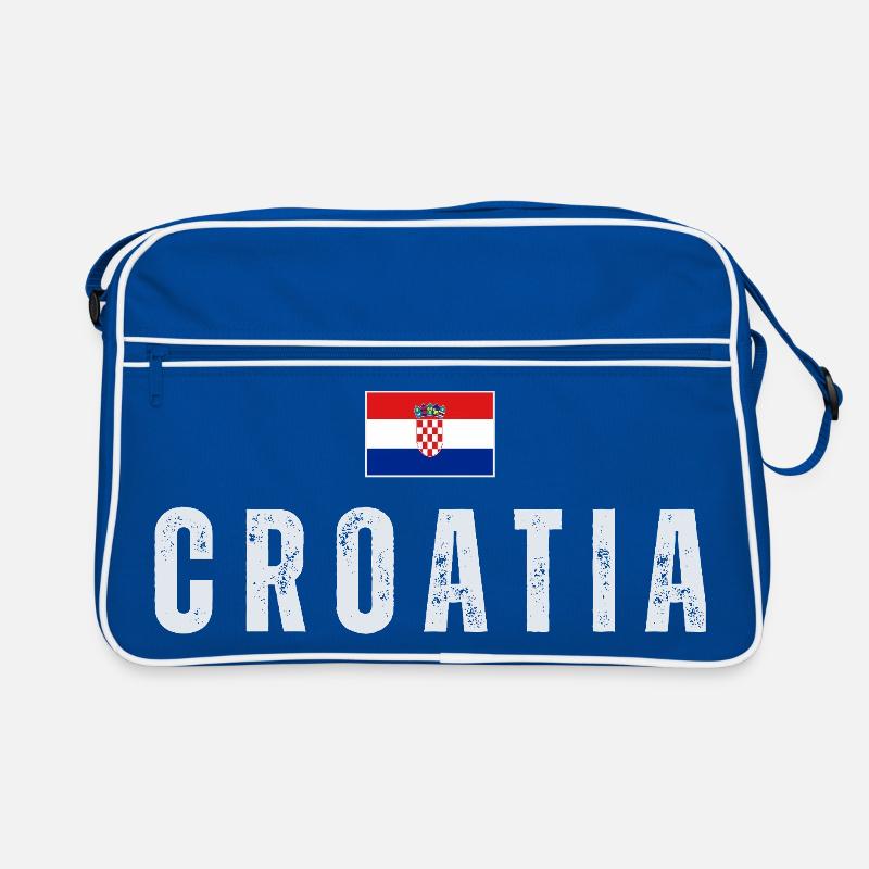 Drapeau croate, j’adore la Croatie Sac Retro