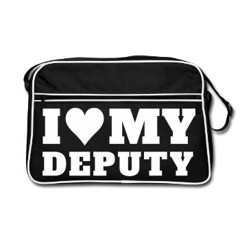 J’adore mon adjoint - Sac Retro - noir/blanc - Devant