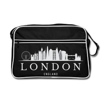 London Skyline, London England - Retro Bag - black/white - Front