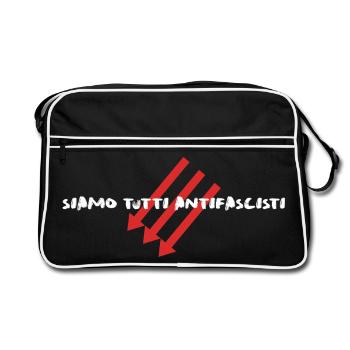 Siamo Tutti Antifascisti | Déclaration politique - Sac Retro - noir/blanc - Devant