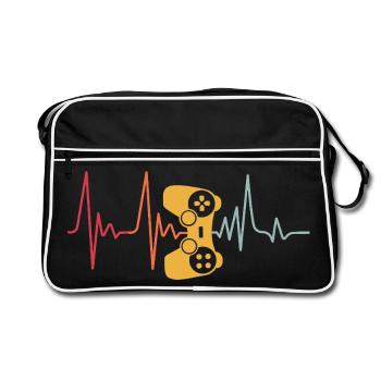 Gamer Jeu Vidéo Blueberry Vintage Gaming - Sac Retro - noir/blanc - Devant