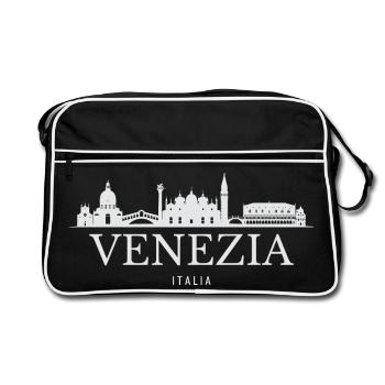Silhouette de Venise, Venise Italie - Sac Retro - noir/blanc - Devant