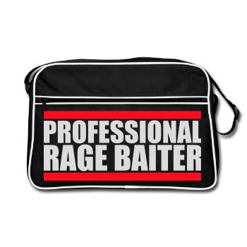 Professional Rage Baiter Troll Attention Fun - Retro Bag - black/white - Front