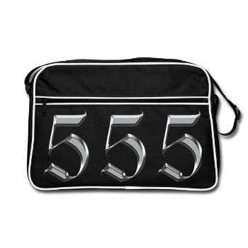 Changement Angel Number 555 - Sac Retro - noir/blanc - Devant