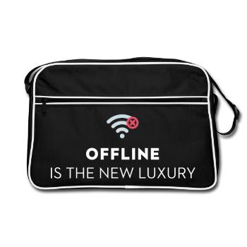 Le hors ligne est la nouvelle expression de détox numérique de luxe - Sac Retro - noir/blanc - Devant