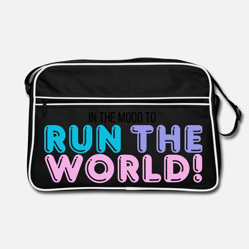 Je dirige le monde - Sac Retro - noir/blanc