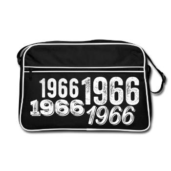 1966 - Retro Tasche - Schwarz/Weiß - Vorne