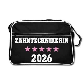 Dental Technician 2026 Occupation Dental Technician Dentist - Retro Bag - black/white - Front