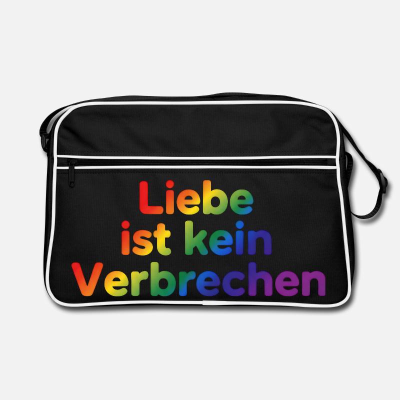 Liebe ist kein Verbrechen – Pride Statement Retro Tasche