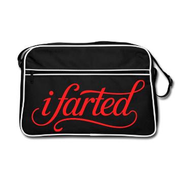 J’ai pété - Logo Funny Gen Alpha - Sac Retro - noir/blanc - Devant