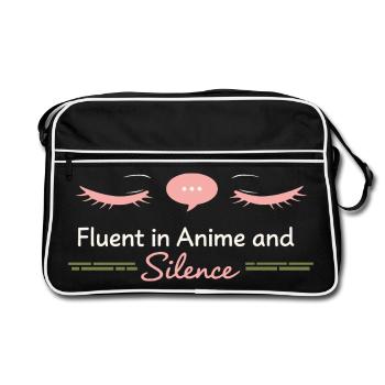 Anime introvert Weeb couch potato - Retro Bag - black/white - Front