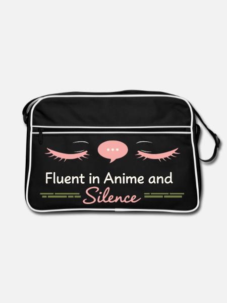 Anime introvert Weeb couch potato - Retro Bag - black/white - Front