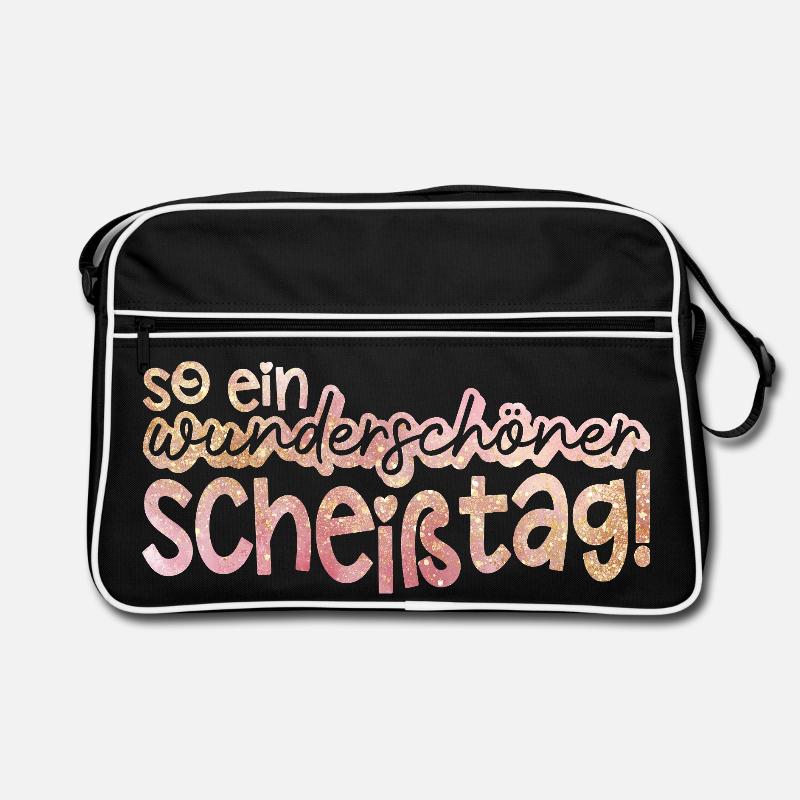 So ein wunderbarer Tag Spruch Retro Tasche