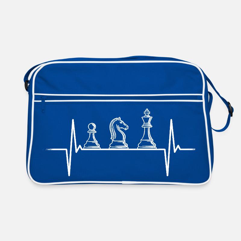Chess Heartbeat – ECG Strategy Design Retro Bag