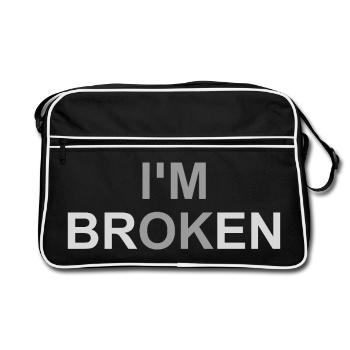 Mentally Broken - Retro Bag - black/white - Front