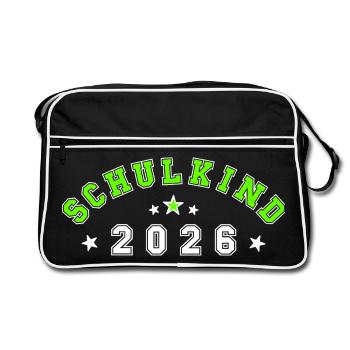 Schoolchild 2026 - Retro Bag - black/white - Front