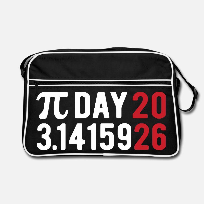 Pi Day 2026 avec le jeu des chiffres | Numéro de district 3.1415 - Sac Retro - noir/blanc